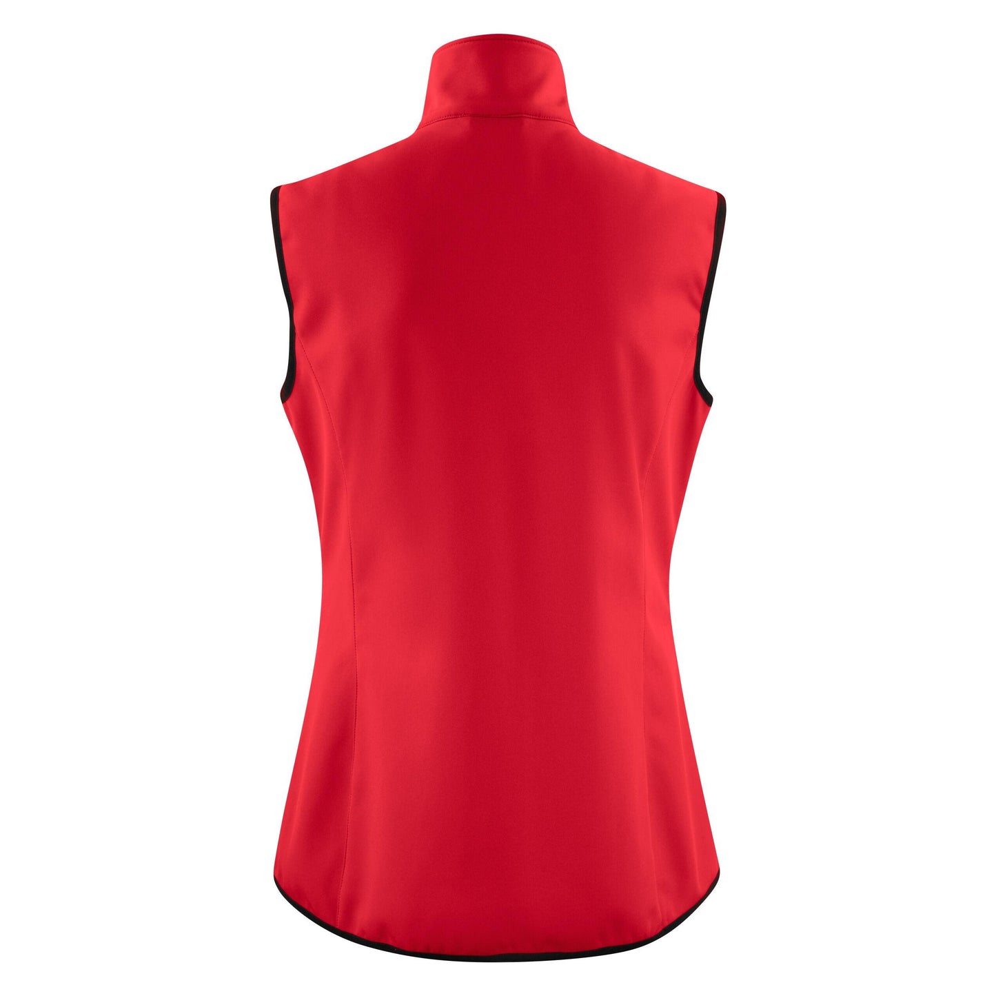 Red - Side - Printer Womens-Ladies Trial Softshell Gilet