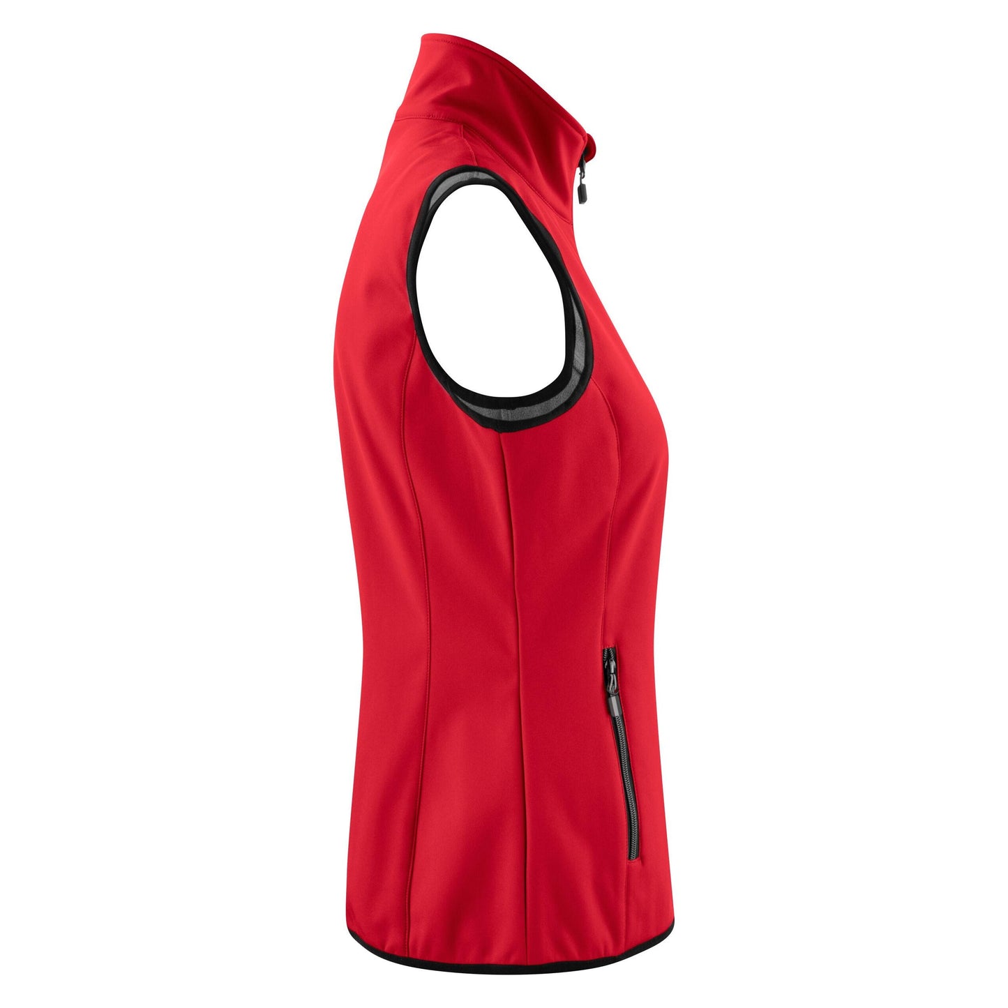 Red - Lifestyle - Printer Womens-Ladies Trial Softshell Gilet