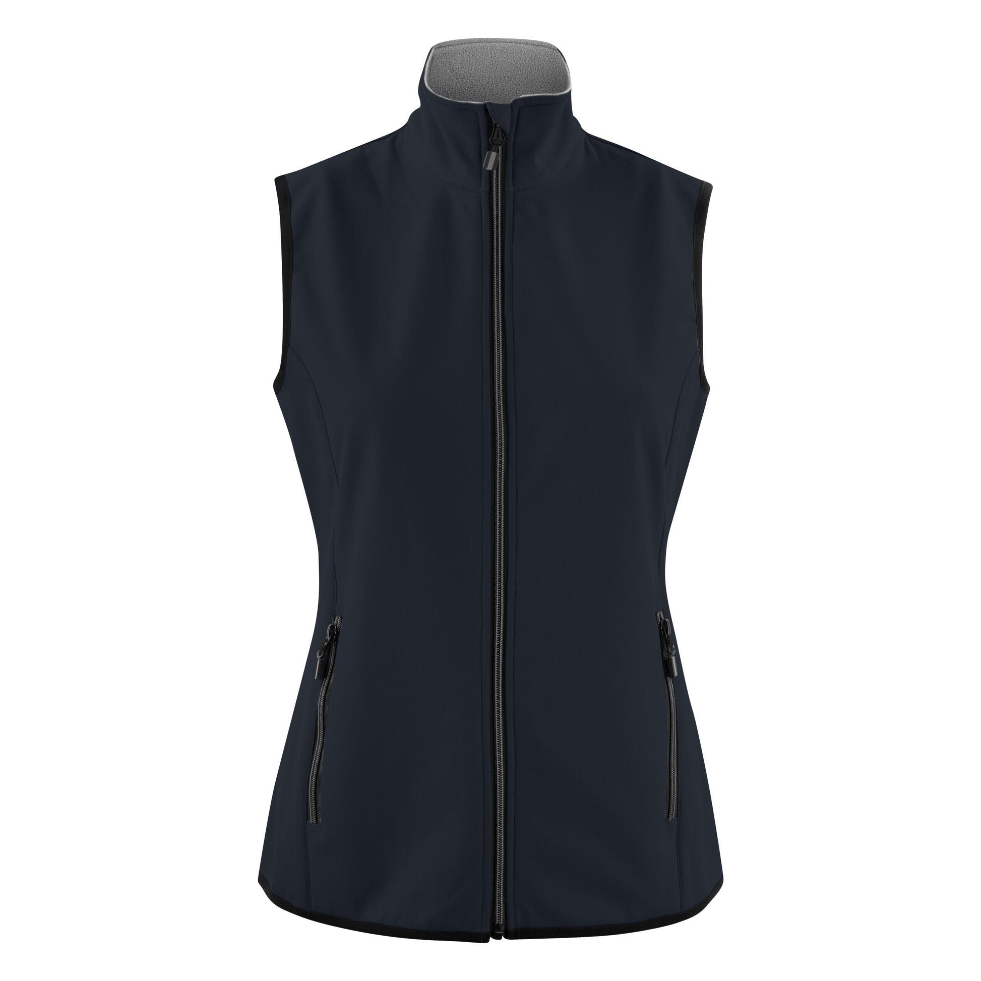 Dark Navy - Back - Printer Womens-Ladies Trial Softshell Gilet