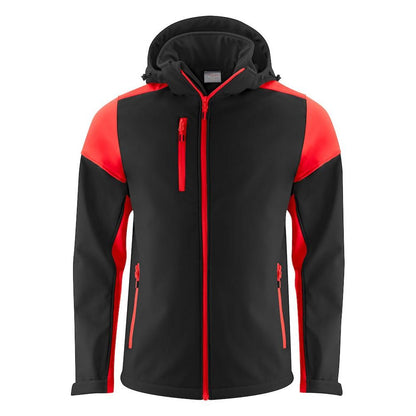 Black-Red - Front - Printer Mens Prime Soft Shell Jacket
