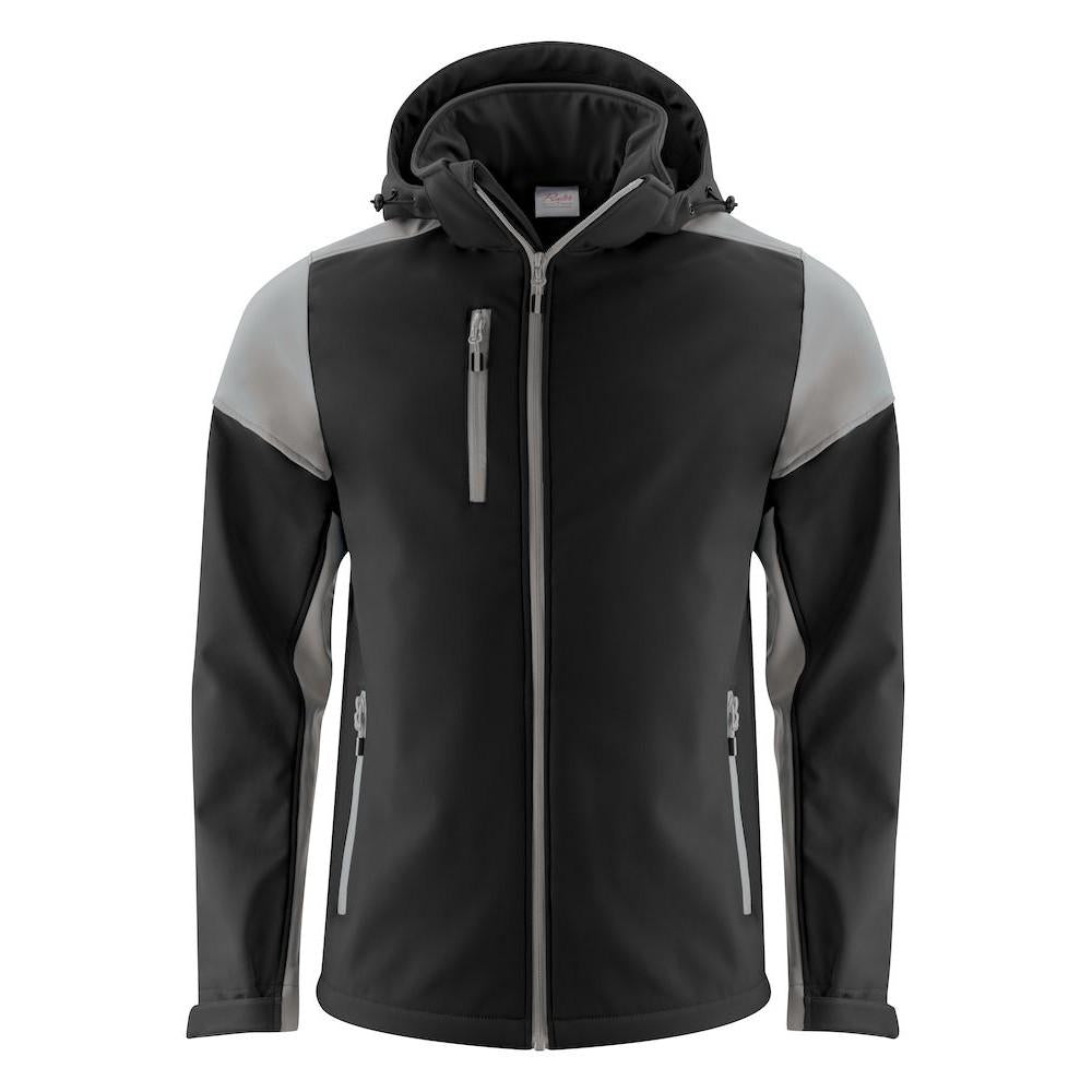 Black-Anthracite - Front - Printer Mens Prime Soft Shell Jacket