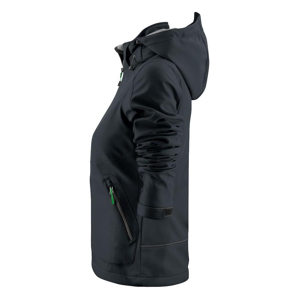 Black - Lifestyle - Printer Womens-Ladies Karting Soft Shell Jacket