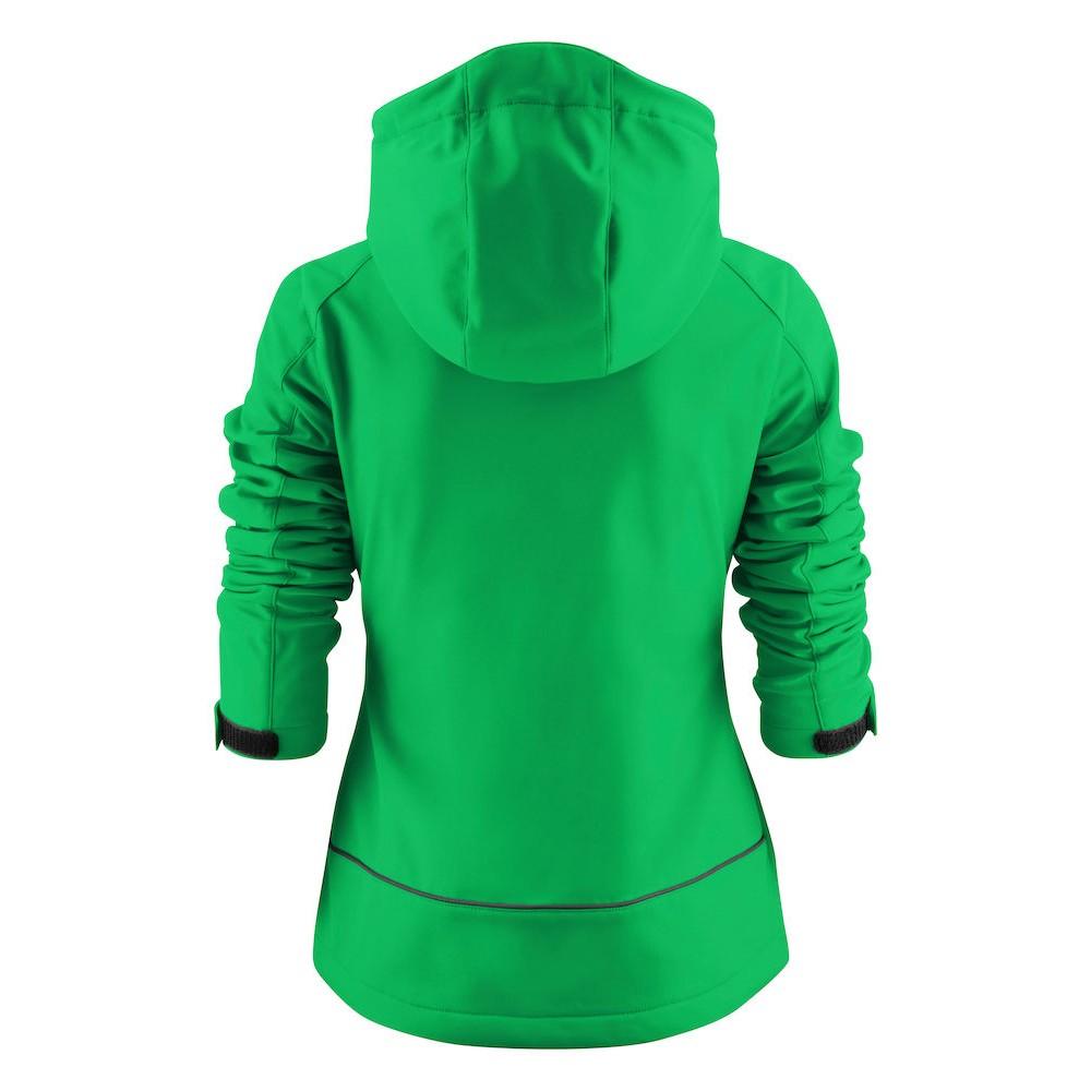 Fresh Green - Back - Printer Womens-Ladies Karting Soft Shell Jacket