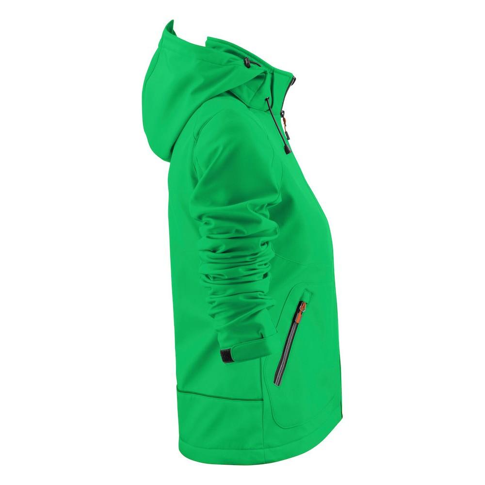 Fresh Green - Side - Printer Womens-Ladies Karting Soft Shell Jacket