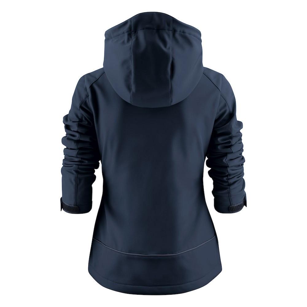 Navy - Back - Printer Womens-Ladies Karting Soft Shell Jacket