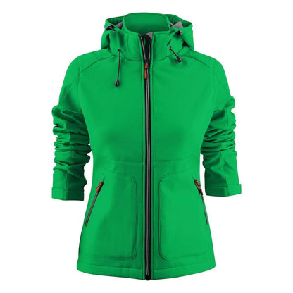 Fresh Green - Front - Printer Womens-Ladies Karting Soft Shell Jacket