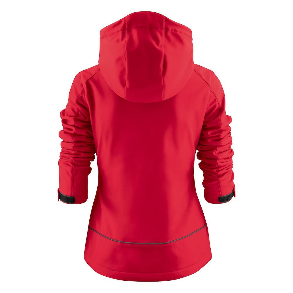 Red - Back - Printer Womens-Ladies Karting Soft Shell Jacket