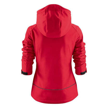 Red - Back - Printer Womens-Ladies Karting Soft Shell Jacket