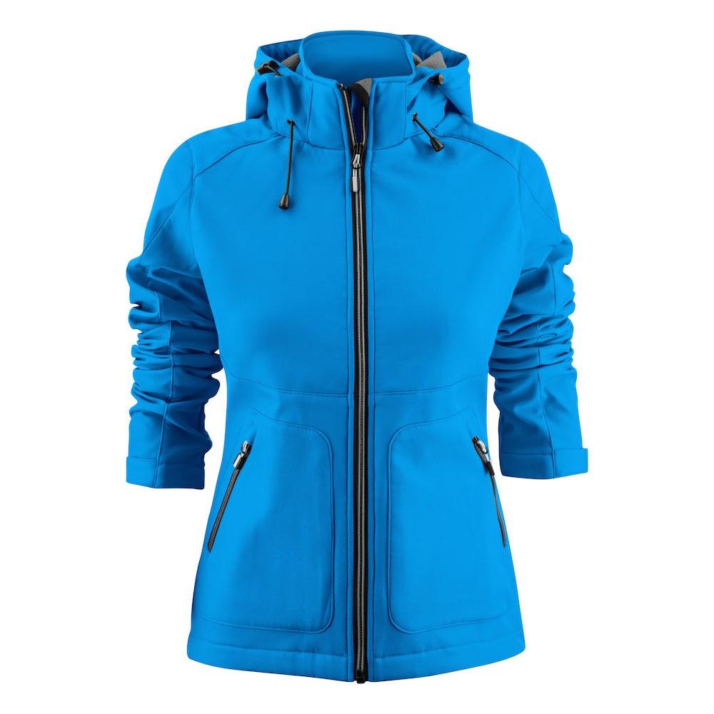 Ocean Blue - Front - Printer Womens-Ladies Karting Soft Shell Jacket