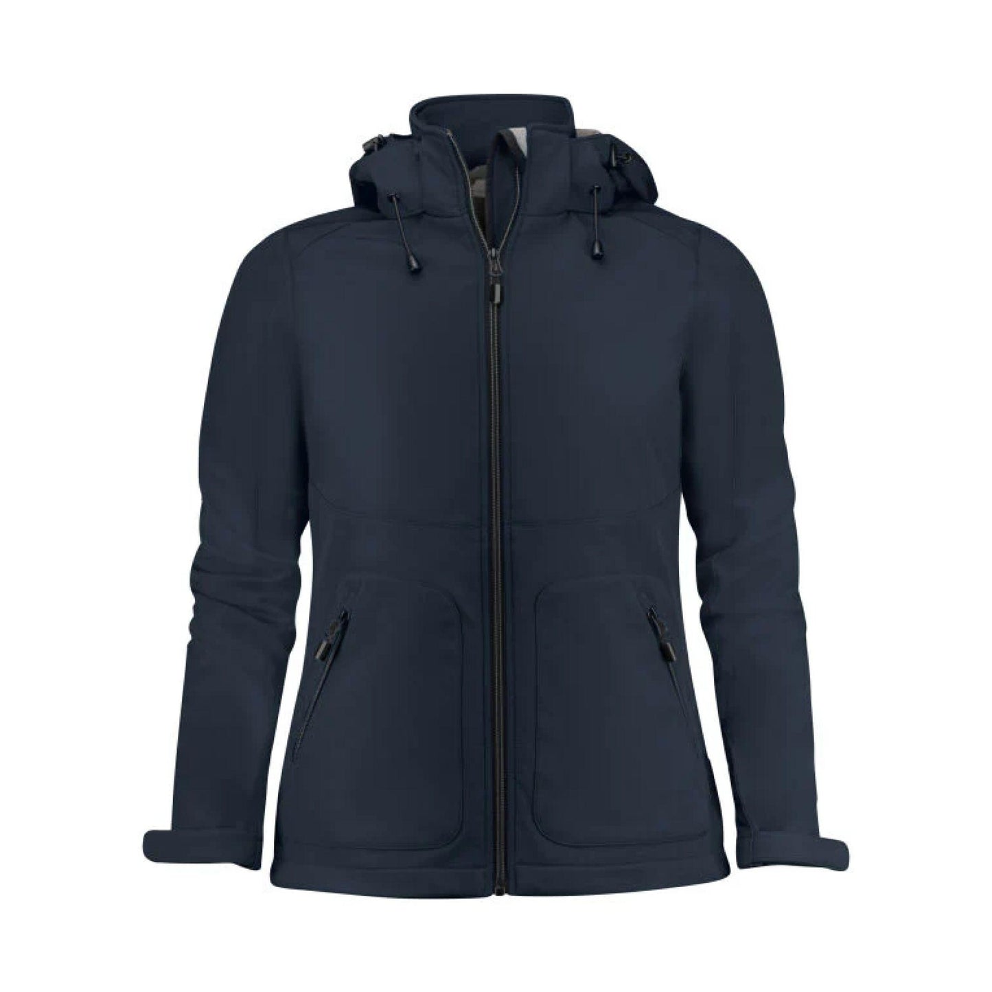 Dark Navy - Back - Printer Womens-Ladies Karting Soft Shell Jacket