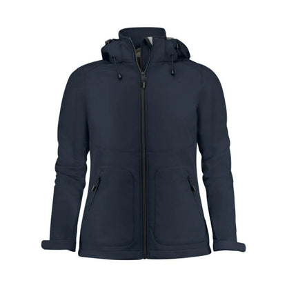 Dark Navy - Back - Printer Womens-Ladies Karting Soft Shell Jacket