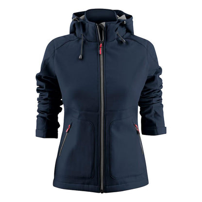 Navy - Front - Printer Womens-Ladies Karting Soft Shell Jacket