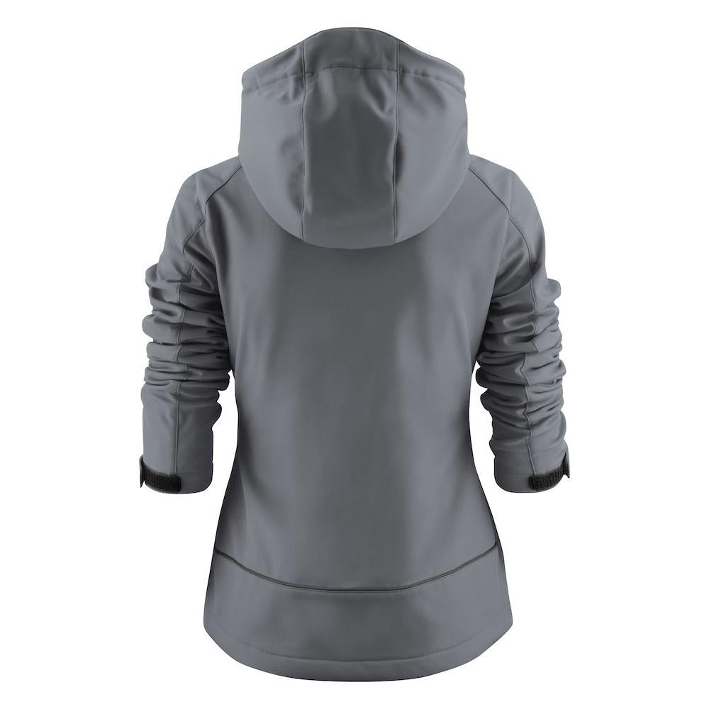 Steel Grey - Back - Printer Womens-Ladies Karting Soft Shell Jacket