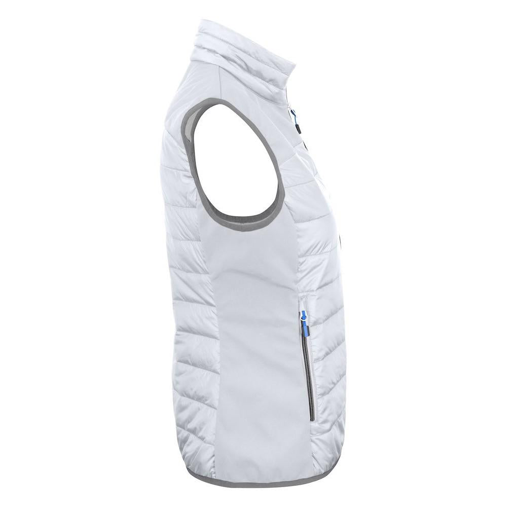 White - Side - Printer Womens-Ladies Expedition Gilet