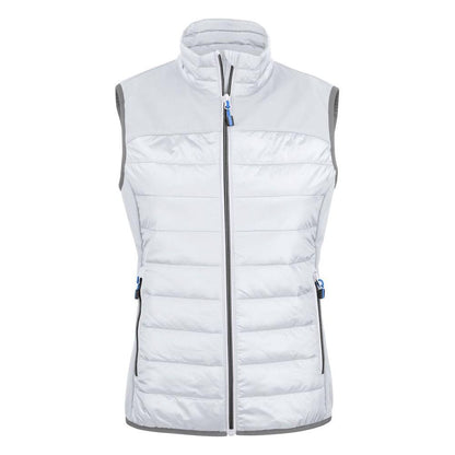 White - Front - Printer Womens-Ladies Expedition Gilet