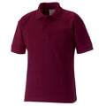 Burgundy - Front - Jerzees Schoolgear Childrens 65-35 Pique Polo Shirt