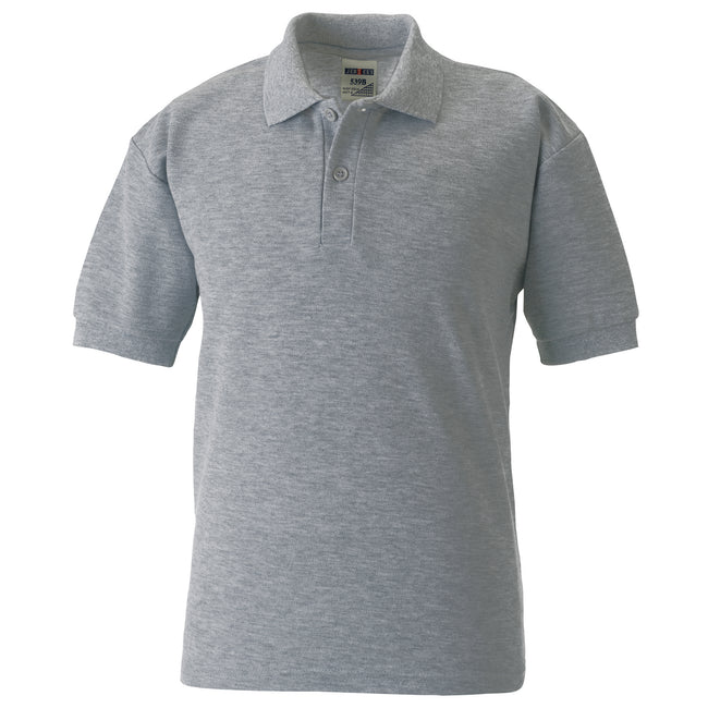 Light Oxford - Front - Jerzees Schoolgear Childrens 65-35 Pique Polo Shirt