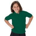 Bottle Green - Back - Jerzees Schoolgear Childrens 65-35 Pique Polo Shirt