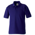 Purple - Front - Jerzees Schoolgear Childrens 65-35 Pique Polo Shirt