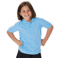 Sky Blue - Back - Jerzees Schoolgear Childrens 65-35 Pique Polo Shirt