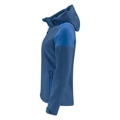 Cobalt Blue-Navy - Side - Printer Womens-Ladies Prime Soft Shell Jacket