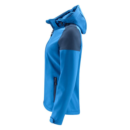Navy-Cobalt Blue - Side - Printer Womens-Ladies Prime Soft Shell Jacket