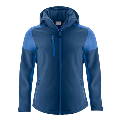 Navy-Cobalt - Back - Printer Womens-Ladies Prime Soft Shell Jacket