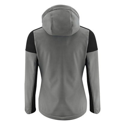 Anthracite-Black - Back - Printer Womens-Ladies Prime Soft Shell Jacket
