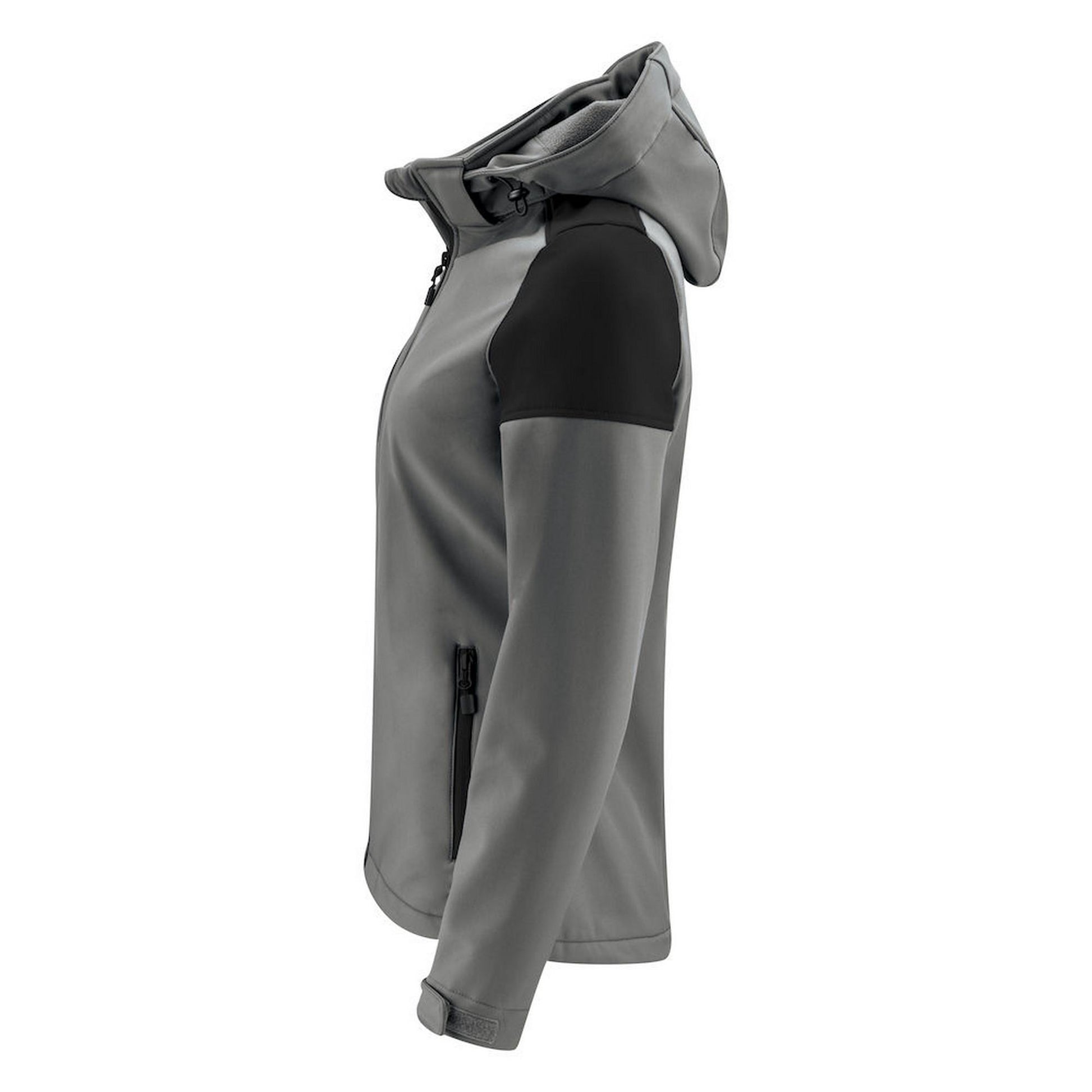 Anthracite-Black - Side - Printer Womens-Ladies Prime Soft Shell Jacket
