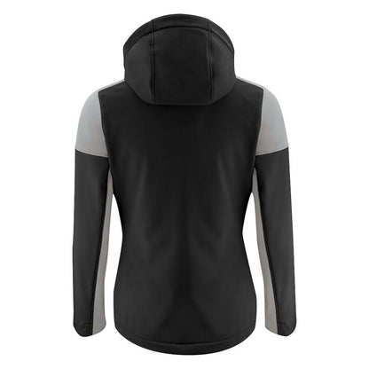 Black-Anthracite - Back - Printer Womens-Ladies Prime Soft Shell Jacket