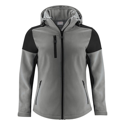 Anthracite-Black - Front - Printer Womens-Ladies Prime Soft Shell Jacket