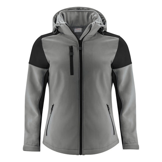 Anthracite-Black - Front - Printer Womens-Ladies Prime Soft Shell Jacket