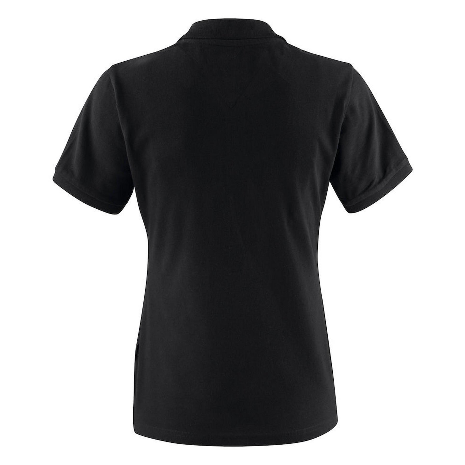 Black - Back - James Harvest Womens-Ladies Neptune Polo Shirt