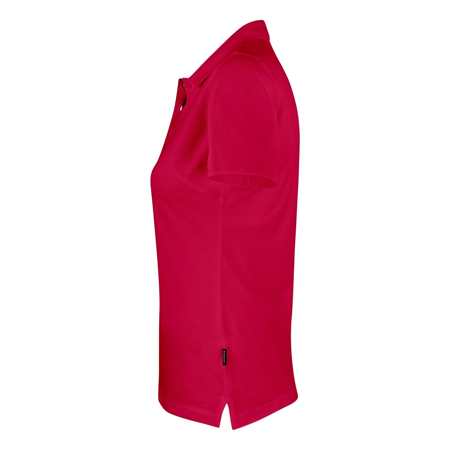Red - Side - James Harvest Womens-Ladies Neptune Polo Shirt