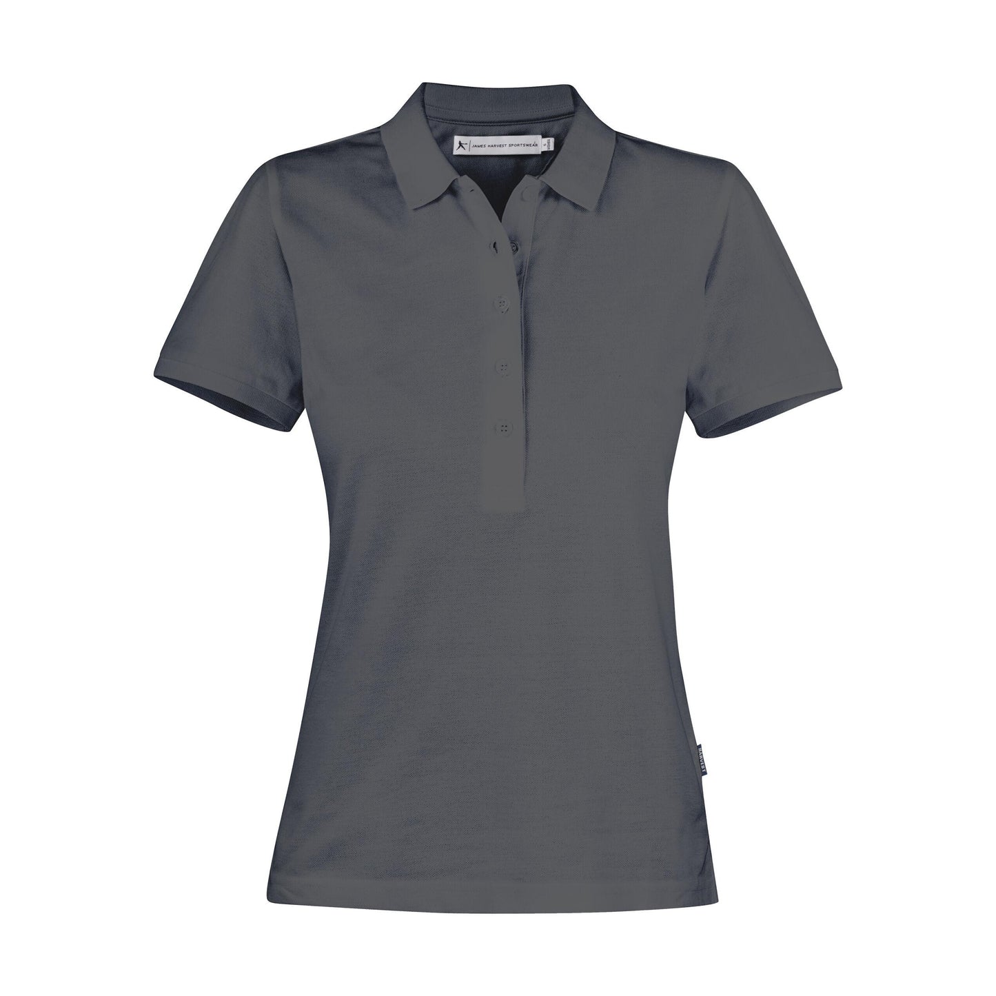 Anthracite - Back - James Harvest Womens-Ladies Neptune Polo Shirt