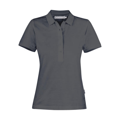 Anthracite - Back - James Harvest Womens-Ladies Neptune Polo Shirt