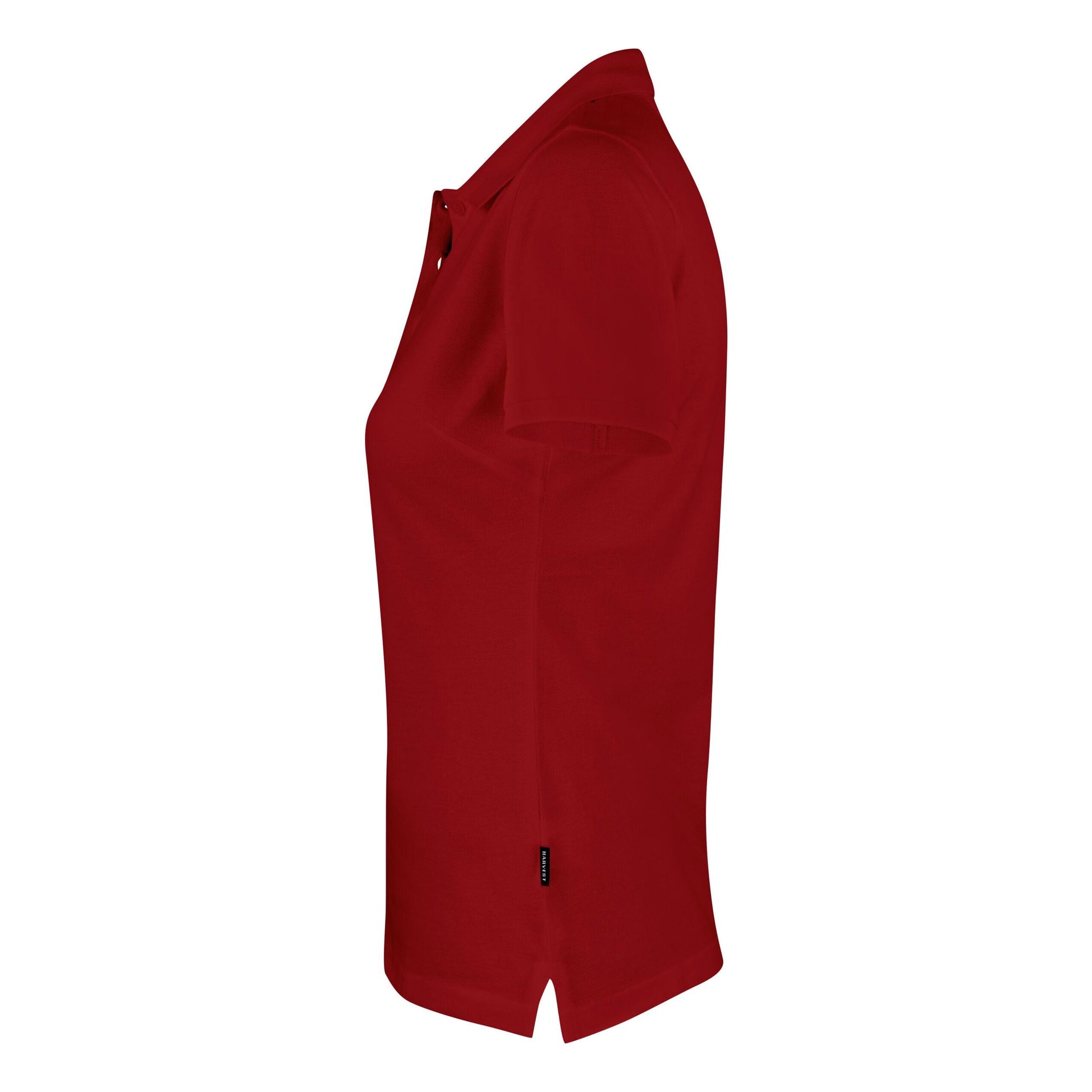 Dark Red - Side - James Harvest Womens-Ladies Neptune Polo Shirt