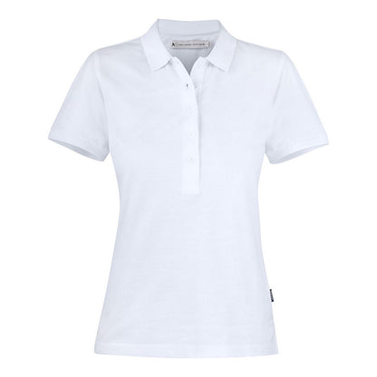 White - Front - James Harvest Womens-Ladies Neptune Polo Shirt