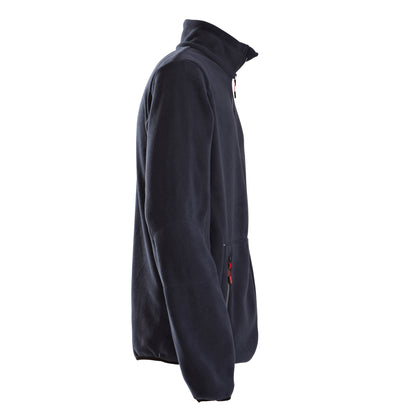 Navy - Side - Printer Mens Speedway Fleece Jacket