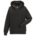 Black - Front - Jerzees Schoolgear Childrens Hooded Sweatshirt