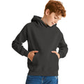 Black - Back - Jerzees Schoolgear Childrens Hooded Sweatshirt