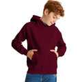 Burgundy - Back - Jerzees Schoolgear Childrens Hooded Sweatshirt