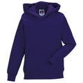 Purple - Front - Jerzees Schoolgear Childrens Hooded Sweatshirt