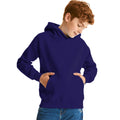 Purple - Back - Jerzees Schoolgear Childrens Hooded Sweatshirt
