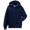 French Navy - Front - Jerzees Schoolgear Childrens Hooded Sweatshirt