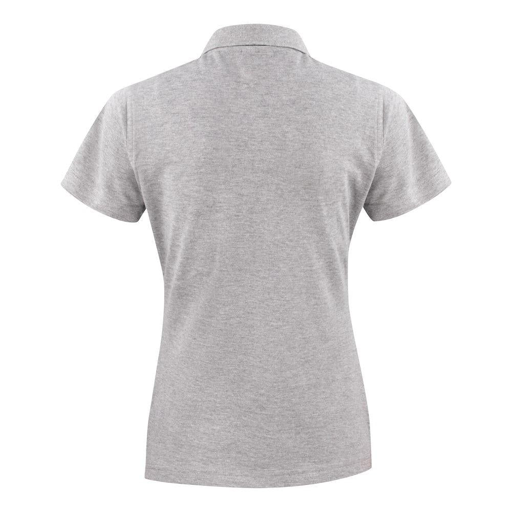 Grey - Back - Printer Womens-Ladies Surf Light Melange Polo Shirt