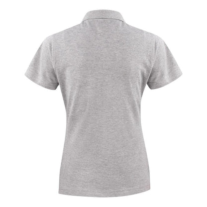 Grey - Back - Printer Womens-Ladies Surf Light Melange Polo Shirt