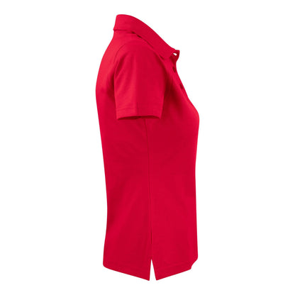 Red - Side - Printer Womens-Ladies Surf Light Melange Polo Shirt