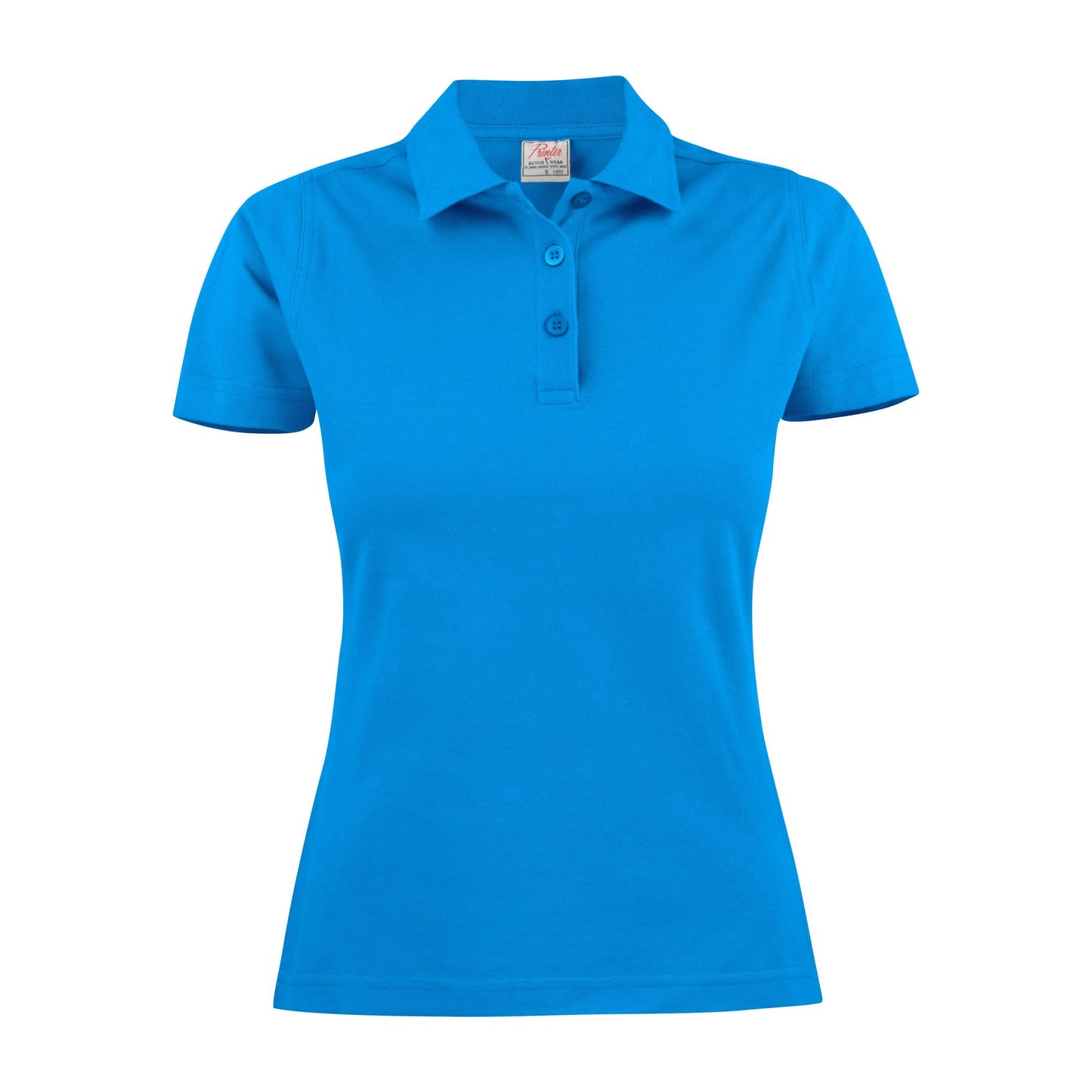 Ocean Blue - Back - Printer Womens-Ladies Surf Light Melange Polo Shirt