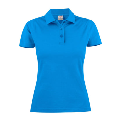 Ocean Blue - Back - Printer Womens-Ladies Surf Light Melange Polo Shirt